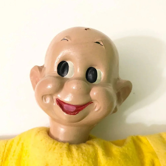 Vtg 1930s Dopey Composition Doll Head Hand Puppet Made In Canada Reliable Ideal - Picture 5 of 16
